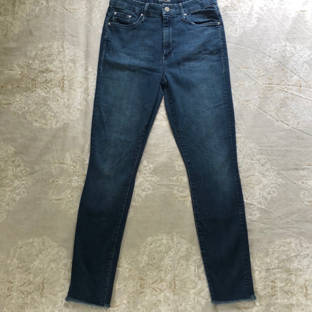 MOTHER High Waisted Looker Ankle Fray Sz 27/4